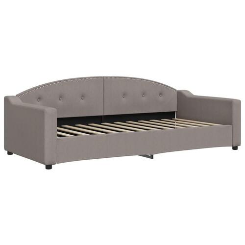 Daybed med madras 90x200 cm stof gråbrun