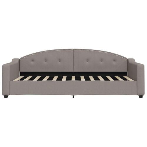 Daybed med madras 90x200 cm stof gråbrun