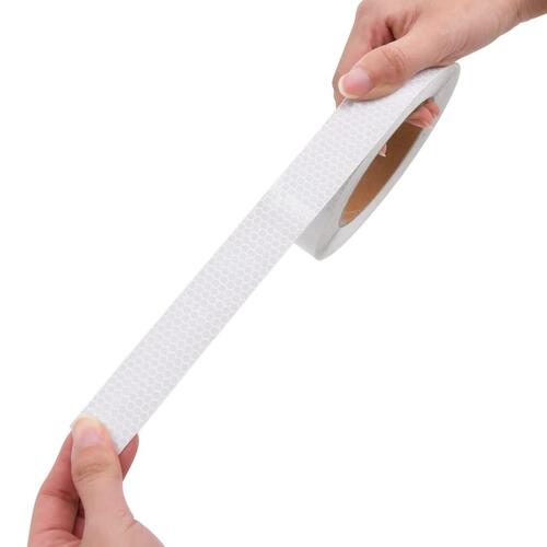 Reflekstape 2,5 cm x 20 m PVC hvid