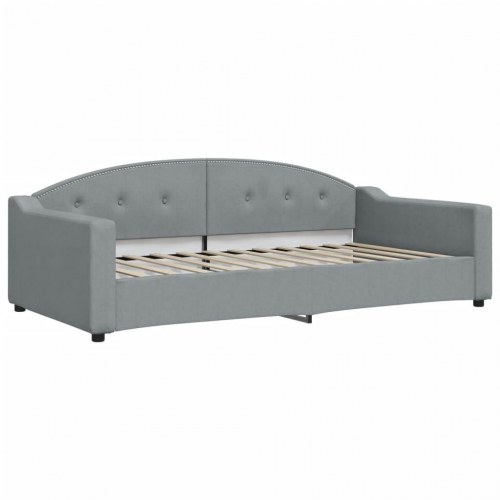 Daybed 100×200 cm i stof - lysegrå sengeramme/sovesofa
