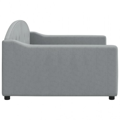 Daybed 100×200 cm i stof - lysegrå sengeramme/sovesofa