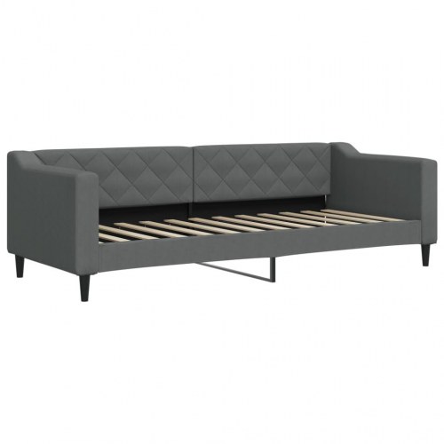 Daybed 80×200 cm i stof - mørkegrå sovesofa til gæsteværelse og stue