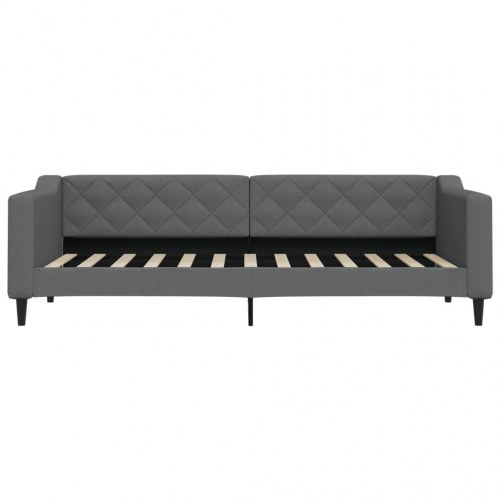 Daybed 80×200 cm i stof - mørkegrå sovesofa til gæsteværelse og stue