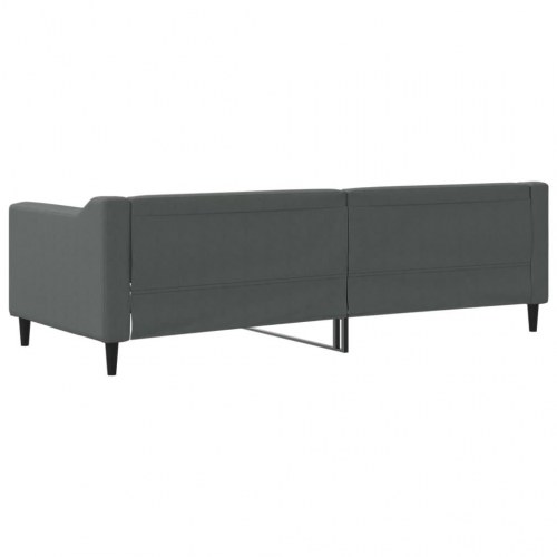 Daybed 80×200 cm i stof - mørkegrå sovesofa til gæsteværelse og stue