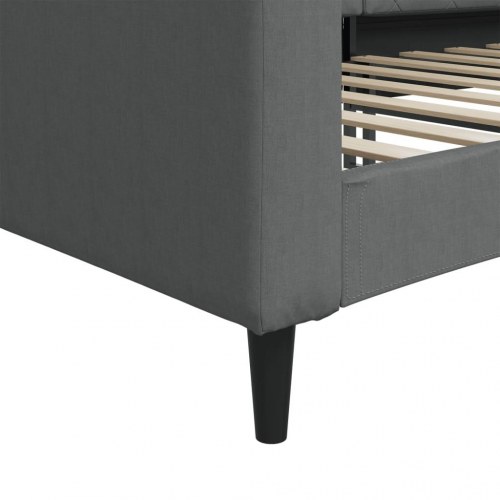 Daybed 80×200 cm i stof - mørkegrå sovesofa til gæsteværelse og stue