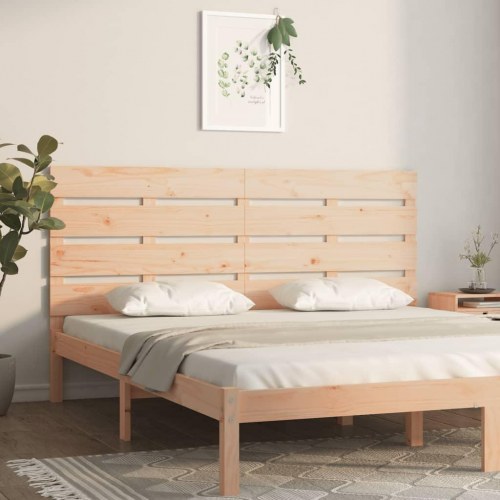 Sengegavl 200 × 3 × 80 cm i massivt fyrretræ - lameldesign
