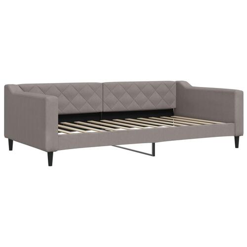 Daybed 100x200 cm stof gråbrun