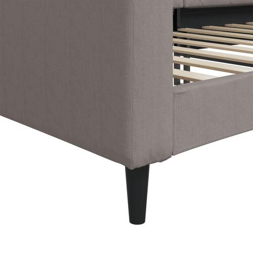 Daybed 100x200 cm stof gråbrun