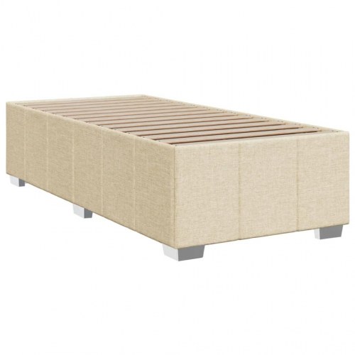 Sengeramme i stof uden madras 100 x 200 cm - creme