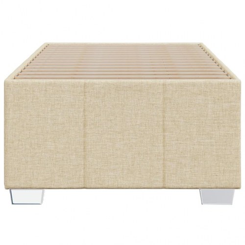 Sengeramme i stof uden madras 100 x 200 cm - creme