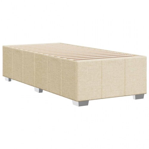 Sengeramme i stof uden madras 100 x 200 cm - creme