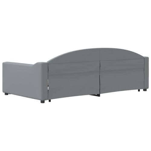Daybed med udtræk 100x200 cm stof lysegrå