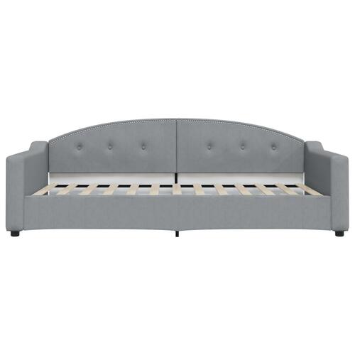 Daybed med udtræk 100x200 cm stof lysegrå