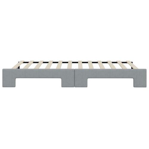 Daybed med udtræk 100x200 cm stof lysegrå