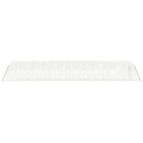 Drivhus med stålstel 70 m² 14x5x2,3 m hvid