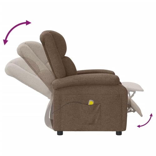 Massagestol stof brun