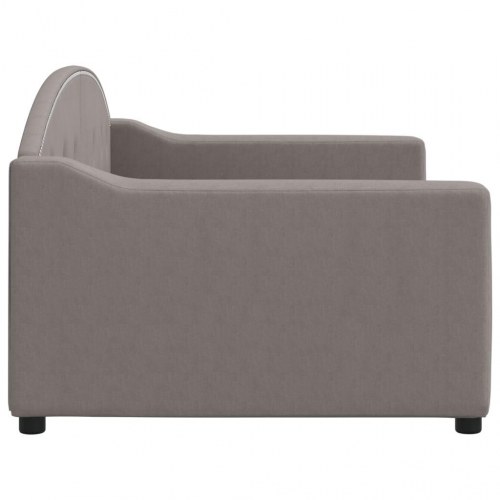 Daybed 90x200 cm stof gråbrun