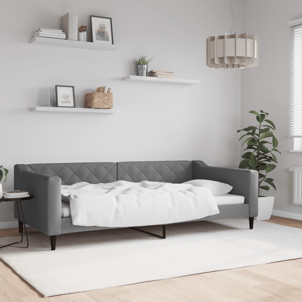 Daybed 100x200 cm stof mørkegrå