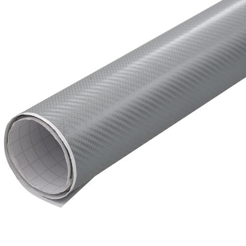 Bilfolier 2 stk. 100x150 cm + 50x150 cm 4D sølvfarvet