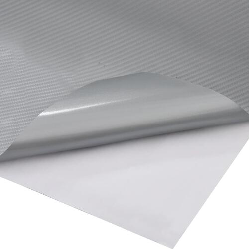 Bilfolier 2 stk. 100x150 cm + 50x150 cm 4D sølvfarvet