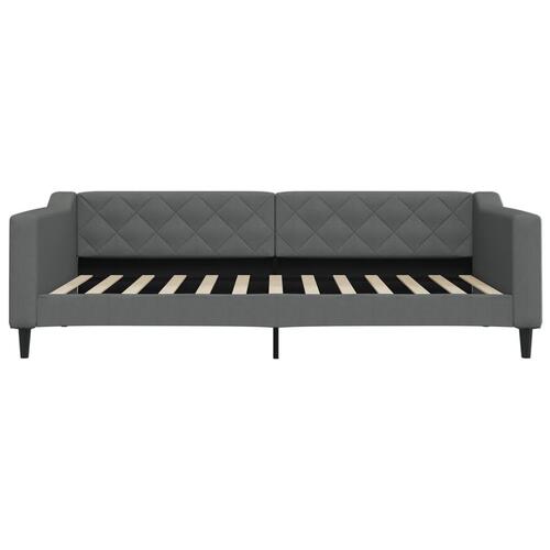 Daybed med madras 100x200 cm stof mørkegrå