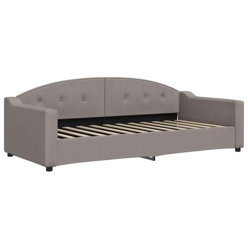 Daybed med udtræk og madras 90x200 cm stof gråbrun