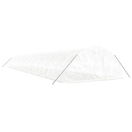 Drivhus med stålstel 120 m² 24x5x2,3 m hvid
