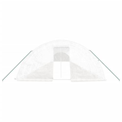 Drivhus med stålstel 120 m² 24x5x2,3 m hvid