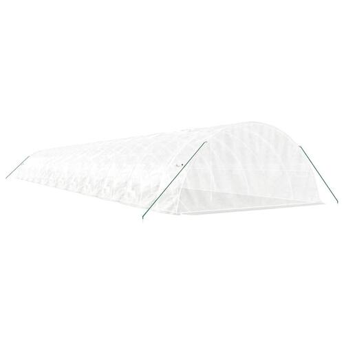Drivhus med stålstel 120 m² 24x5x2,3 m hvid