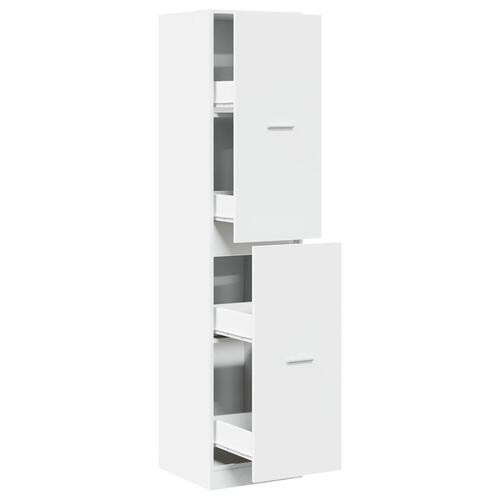 Apotekerskab 40x41x174,5 cm konstrueret træ hvid