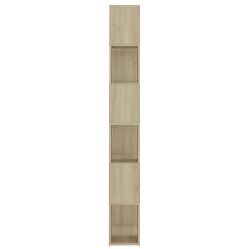 Bogreol/rumdeler 60x24x186 cm konstrueret træ sonoma-egetræ