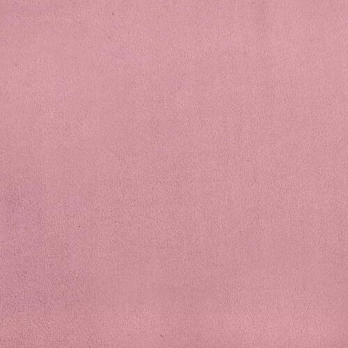 Lænestol med fodskammel velour pink