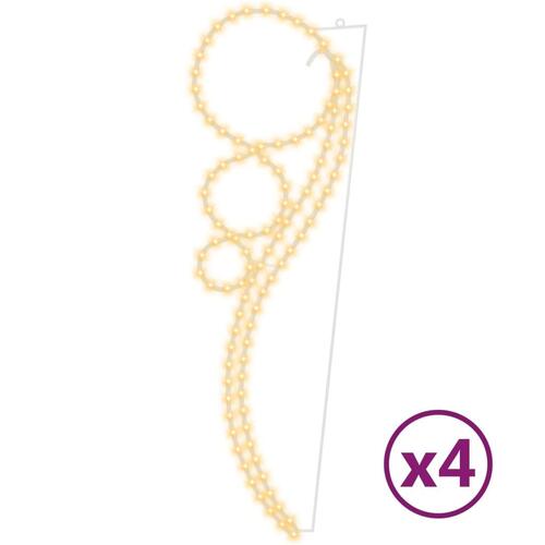 Kugleformede lyskæder 4 stk. 111,5x35x4,5 cm varmt hvidt lys