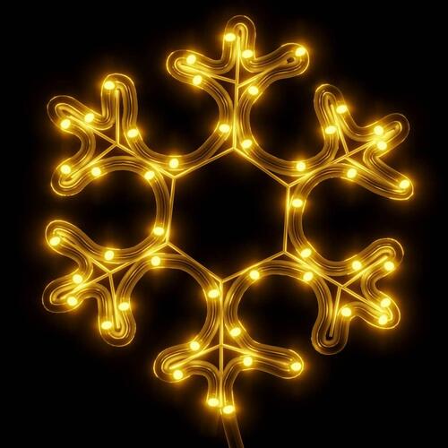 Snefnug 3 stk. 27x27 cm med LED-lys varmt hvidt lys