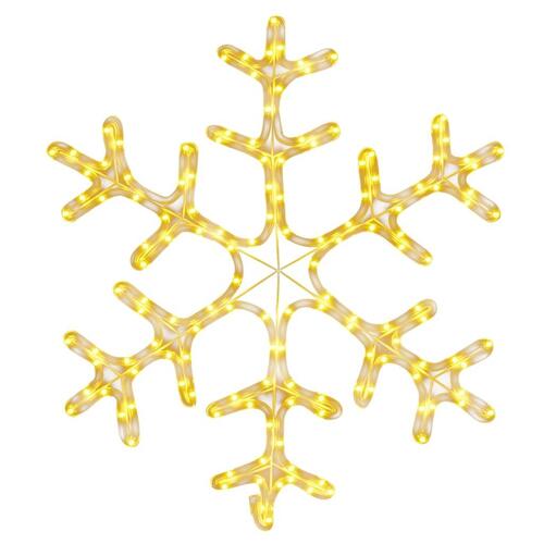 Snefnug julefigur 144 LED'er varmt hvidt lys 59x59 cm