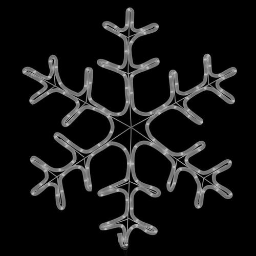 Snefnug julefigur 144 LED'er varmt hvidt lys 59x59 cm