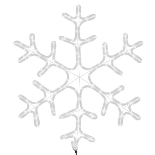 Snefnug julefigur 144 LED'er varmt hvidt lys 59x59 cm