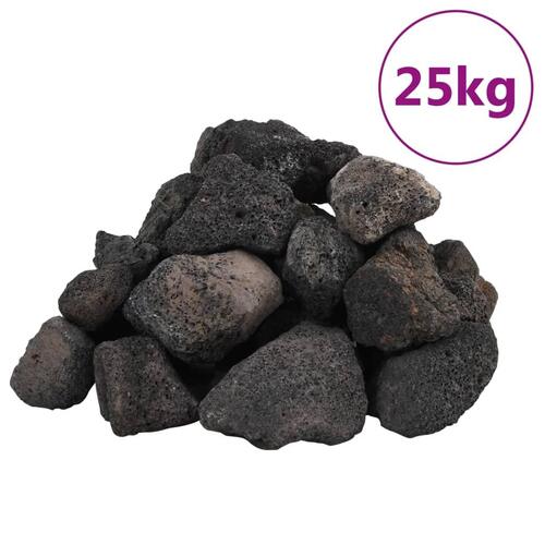 Vulkanske sten 25 kg 5-8 cm sort