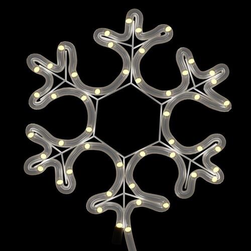 Snefnug 2 stk. 27x27 cm med LED-lys varmt hvidt lys