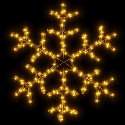Snefnug 2 stk. 59x59 cm med LED-lys varmt hvidt lys