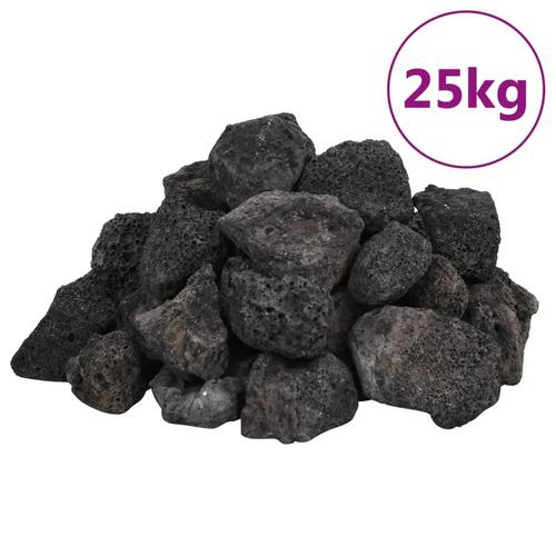 Vulkanske sten 25 kg 3-5 cm sort