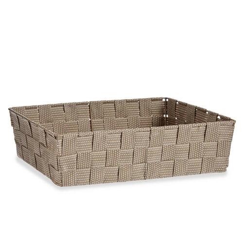 Multibrug kurv Beige Klæde 3,8 L 34 x 8,5 x 21 cm (18 enheder)