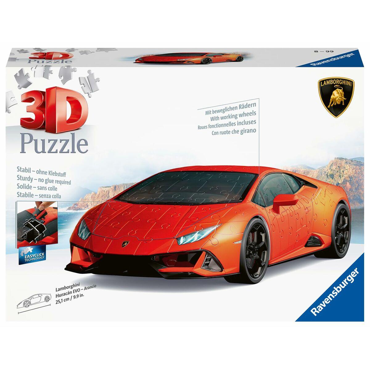 Ravensburger 3D puslespil - Lamborghini bil, 25 cm, 108 brikker