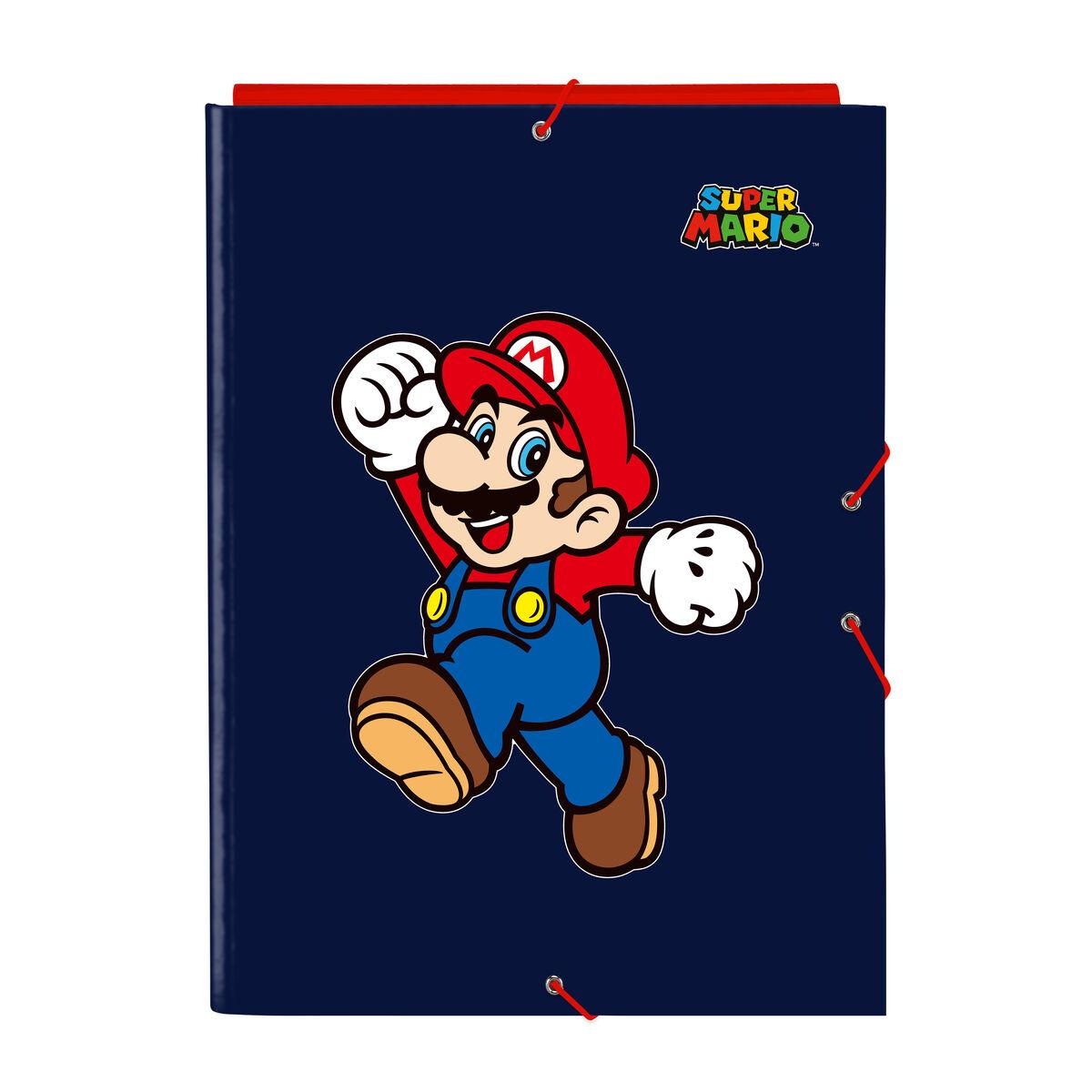 Super Mario mappe A4 - Marineblå (polyester) billede