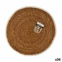 Dækkeserviet Privilege Tang Brun Med trimme Ø 35 cm (36 Enheder)