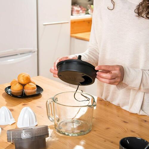 Elektrisk juicer Black & Decker ES9240070B Hvid Sort Gennemskinnelig 30 W 1 L