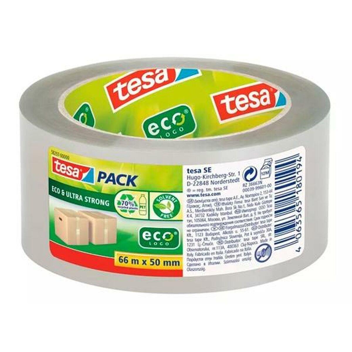 TESA pakketape Eco & Ultra Strong - gennemsigtig 50 mm x 66 m billede
