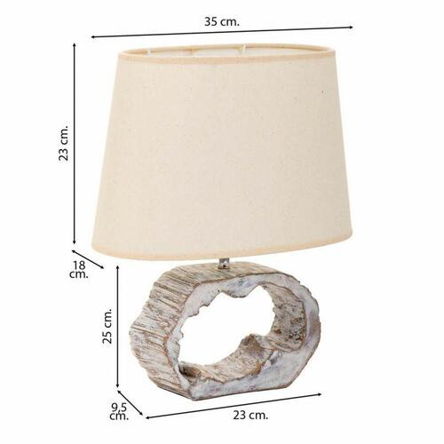 Bordlampe Alexandra House Living Hvid Polyesterharpisk 220-240 V 9 x 25 x 23 cm