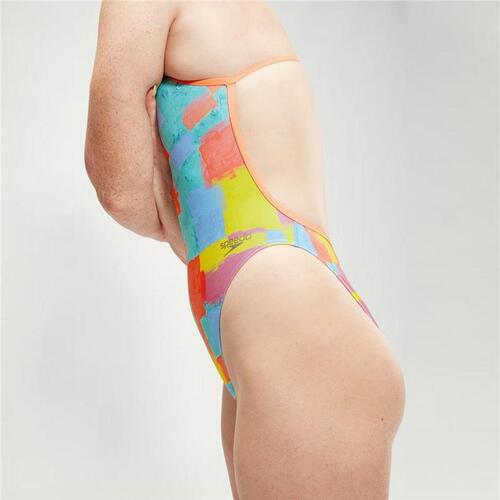 Badetøj til Kvinder Speedo Speedo Allover Digital V-Back Blå 32