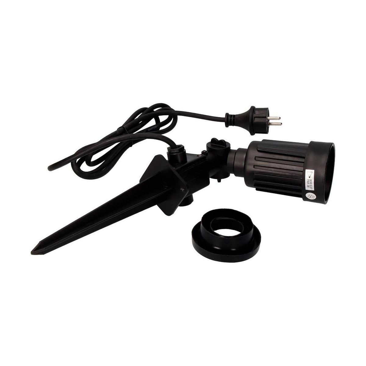 EDM Indsats 73111 E27 havespot - vandtæt, sort